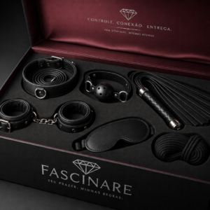 Kit Sado Preto Fascinare - Kit BDSM Completo para Dominação e Submissão