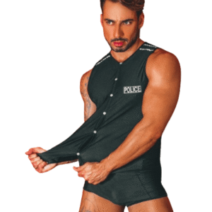 Fantasia Erótica Policial Masculina com Camisa e Cueca