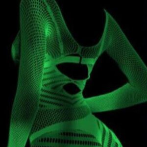 Body Arrastão Brilhante na Luz Negra – Yaffa Sensual