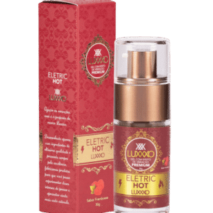 ELETRIC HOT -Gel Excitante Lubrificante Eletrizante com Vibração e Calor,Beijável Sabor Framboesa 50g - Luxxxo