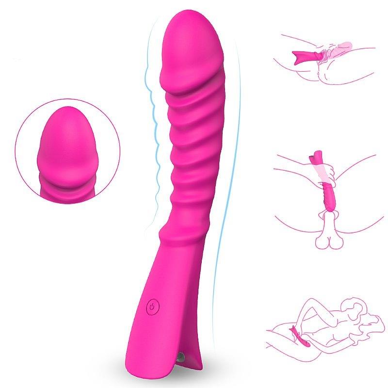 Vibrador de Penetração Ponto G em Silicone - 9 Velocidades, Toque Aveludado e Design Ergonômico - Fascinare