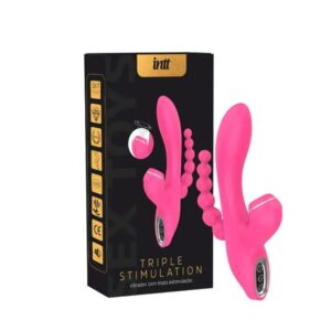 Vibrador Abel Tripla Estimulação: Prazer Total com 7 Vibrações e Sucção USB