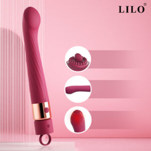Vibrador Ponto G e Clitóris LILO : Kit 1+1-Acompanha estimulador, em formato de anel, com 20 modos de vibração e um vibrador de ponto G