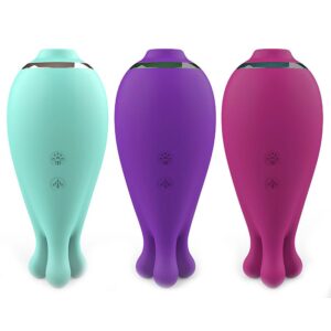 Vibrador de Clitóris com Pulsação e Rotação Polvo - 9 Modos de Vibração, Tentáculos Sensoriais e Silicone Premium - Fascinare