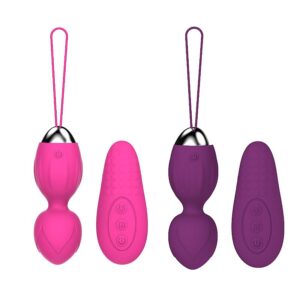 Kit Vibrador Duplo Angela de Silicone Líquido com Controle Estimulador
