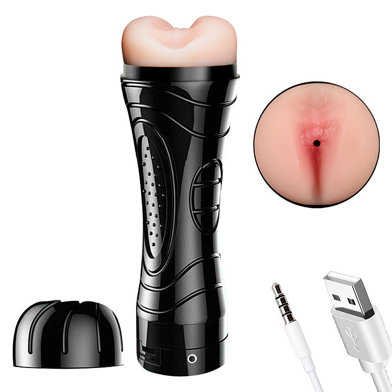 Masturbador Lanterna Anal com Vibração Única – 25,0 x 7,8 cm