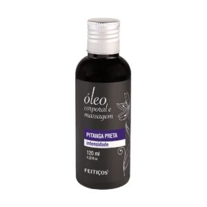 Óleo de Massagem Pitanga Preta Intensidade 120ml: Aroma Marcante, Hidratação Profunda e Toque Aquecedor.