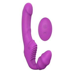 Vibrador de Ponto G Duplo Strapless Nana - 9 Funções de Vibração, Recarregável e Silicone Premium - Fascinare