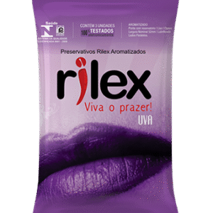 Preservativo Rilex Sabor Uva - Pacote com 3 unidades