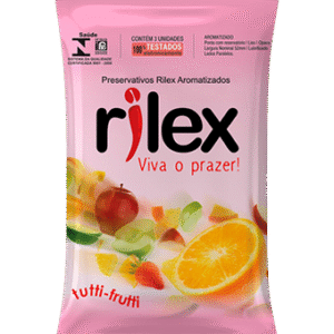 Preservativo Rilex Sabor Tutti Frutti - Pacote com 3 unidades