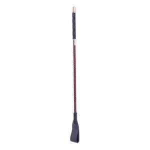 Chibata Ponta de Couro de Luxo - Preto com Vermelho - 54 cm