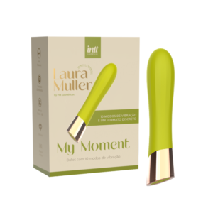 Vibrador Bullet My Moment Laura Muller I INTT: 10 Modos Vibração, Silicone Suave, USB Magnético