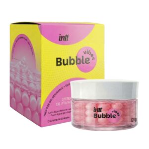 Bubble Vibes 3 em 1: Gel Deslizante com Esferas Vibratórias e Térmicas Sabor Chiclete - Intt 120g