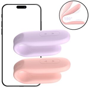 Vibrador de Casal Interativo Popping APP S-Hande Recarregável em Silicone com 9 Modos Bluetooth USB