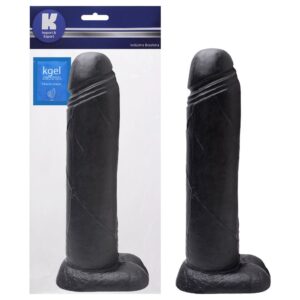 Pênis Realístico Maciço Gigante 40x10cm Realismo com Textura Flexível - Preto