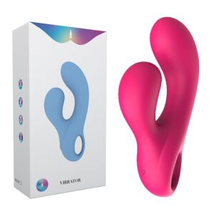 Vibrador de Ponto G e Clitóris Curvado - 10 Modos de Vibração Silicone Macio Recarregável USB