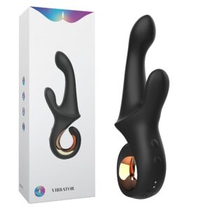 Vibrador de Ponto G e Clitóris Imponente - 10 Modos de Vibração Silicone Macio Recarregável USB