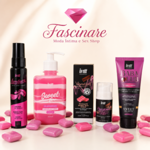 Kit Noite do Chiclete Fascinare - Experiência Sensorial Beijável Sabor Bubbaloo - Fascinare