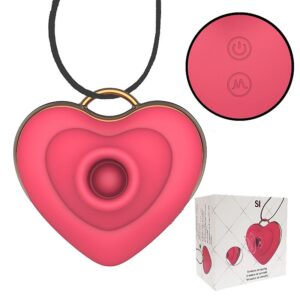 Vibrador de Pulsação Formato de Coração com Colar - Estimulação Sensorial e Design Ergonômico - Fascinare