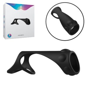 Anel Peniano Duplo Meia Capa - Silicone Flexível com Anel para Glande - Fascinare