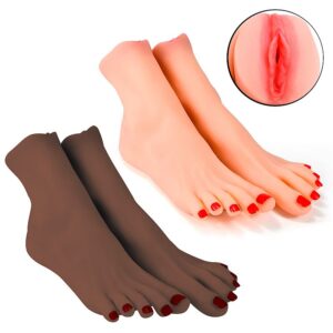 Masturbador Masculino Formato de Pé com Vagina - 21,5 x 14,0 cm - Realismo em TPE e Textura Anatômica - Fascinare