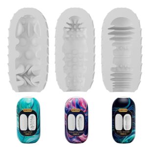 Masturbador Masculino formato Ovo Grande: 3 Estilos de Textura Interna - Silicone Super Elástico