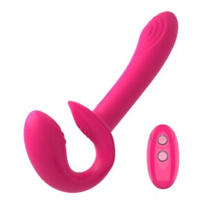 Vibrador de Ponto G Strapless com Controle Remoto - 2 Motores e 10 Modos de Vibração - você encontra na Fascinare