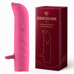 Vibrador Golfinho Recarregável - 12 Modos de Vibração - Ponto G e Clitóris - Silicone Aveludado - Fascinare