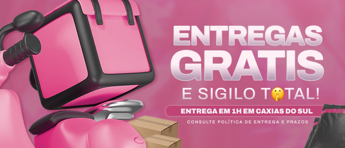 Mini banner da Fascinare com entrega sigilosa e grátis em até 1 hora em Caxias do Sul — discrição total na embalagem