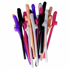 Kit com 10 Canudo Erótico Formato Pênis sex shop Fascinare em Caxias do Sul